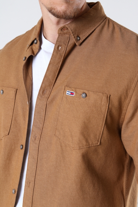 TJM TWO TONE OXFORD SHIRT Desert Khaki