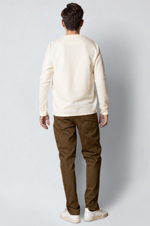 Clean Cut Copenhagen Cal L/S grandad Ecru Melange