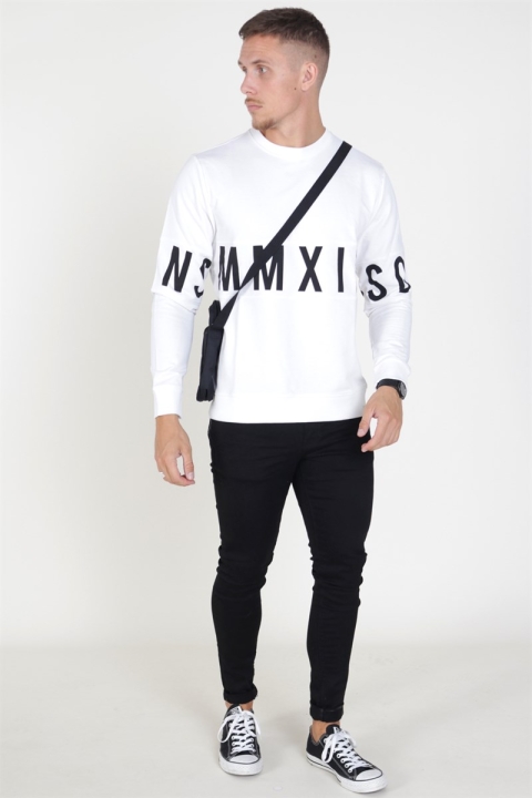 Only & Sons Napoleon Crew Neck Tröja White