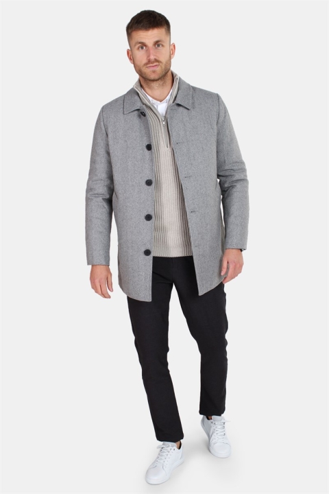 Clean Cut Halmstad Uld Rock Light Grey Mel