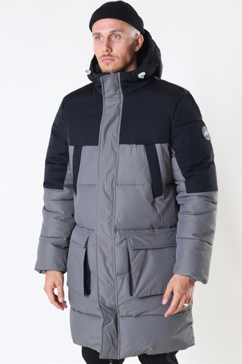 Urban Classics Puffer Parka Jacka Asphalt/Black