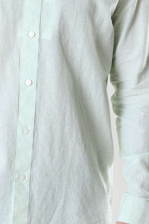 Selected Reg New Linen Shirt LS Vetiver