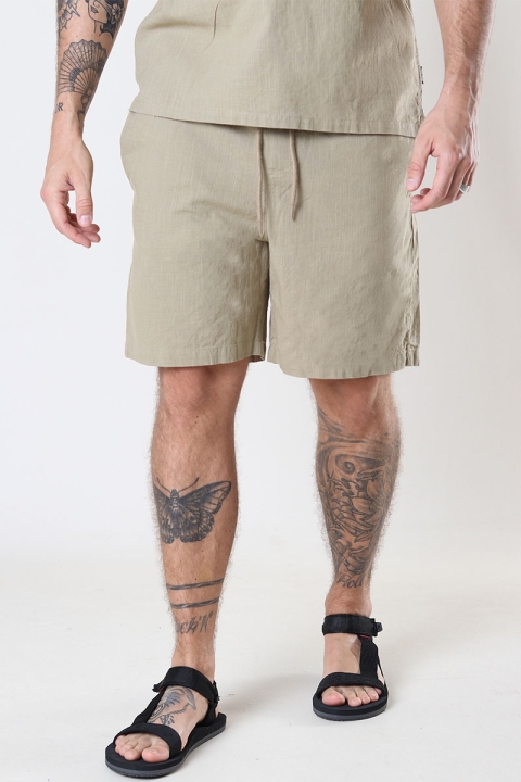 ONLY & SONS ONSBREE SLUB SHORTS CS Chinchilla SOLID COLOR