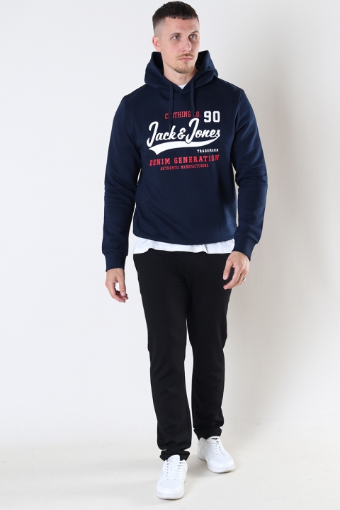 Jack & Jones LOGO SWEAT HOOD 2 COL 22/23 Navy Blazer