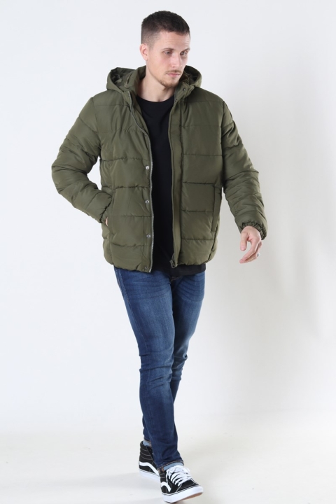 Only & Sons Joshua Puffer Jacka Olive Night