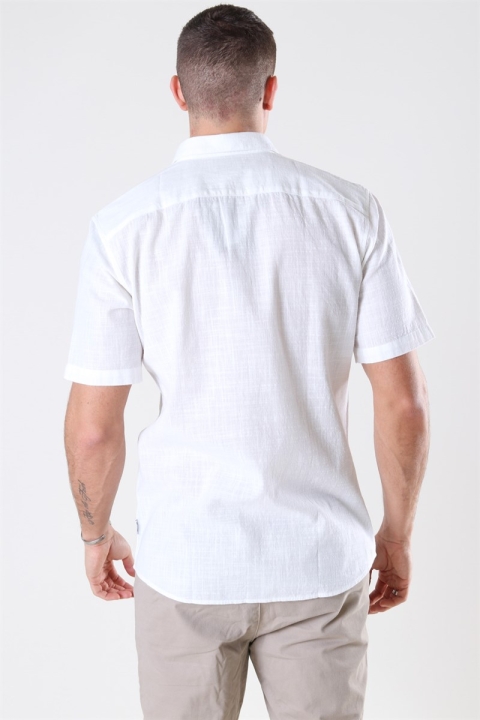 Only & Sons Slub SS Linen Look Skjorta White