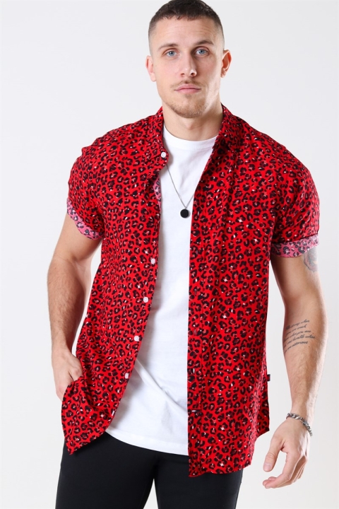 Denim Project Grande S/S Skjorta Red Leo