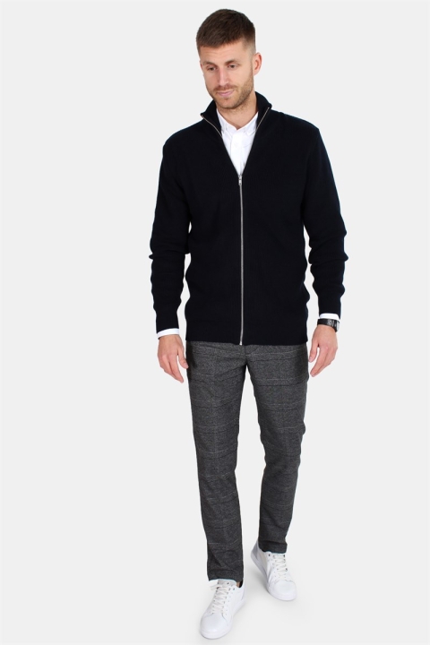 Clean Cut Osin Zip Cardigan Sticka Navy