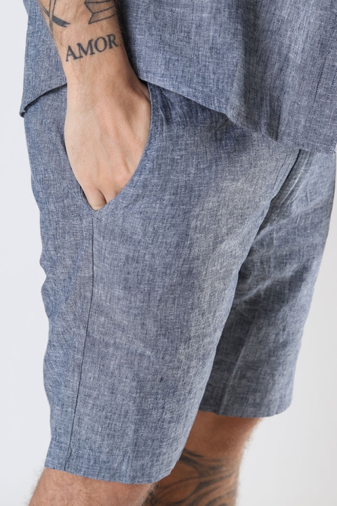 Kronstadt Chill Linen Structure 01 Shorts Navy