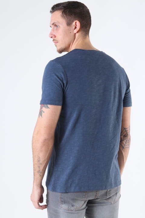 Jack & Jones JJESPLIT NECK TEE SS NOOS Navy Blazer Slim