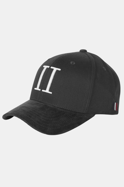 Les Deux Baseball Cap Suede ll Black/White