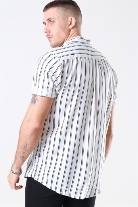 Denim Project Grande S/S Skjorta White Stripe