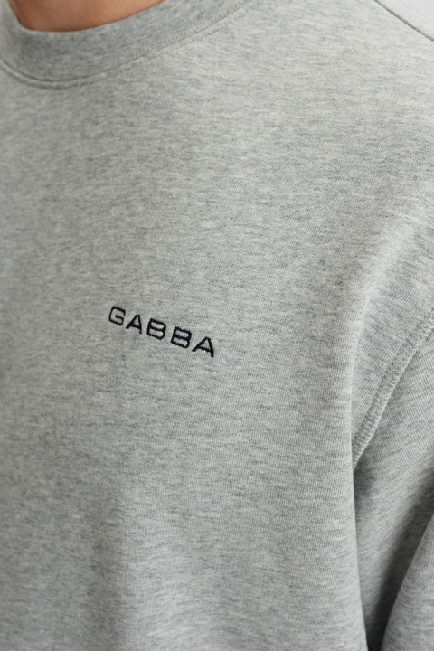 GABBA Bruce Boxy Sweat Grey Mel