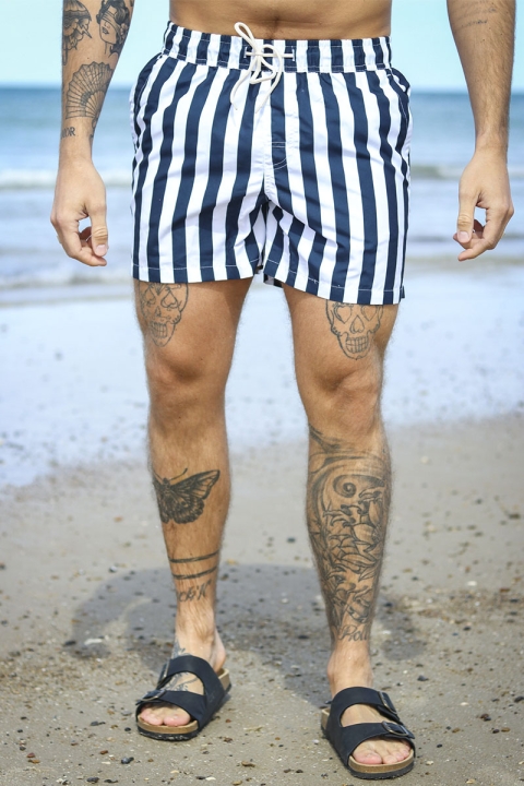 Clean Cut Copenhagen Swim Shorts Navy Stripe