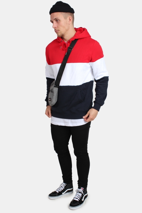 Klockaban Classics TB1870 Hoody Fire Red/White/Navy