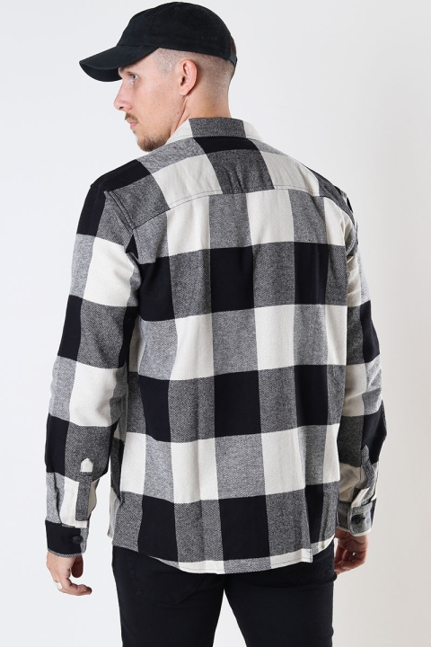 ONLY & SONS MILO LS CHECK OVERSHIRT Black