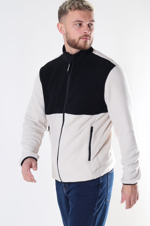 Jack & Jones JJPOWER FLEECE Moonbeam