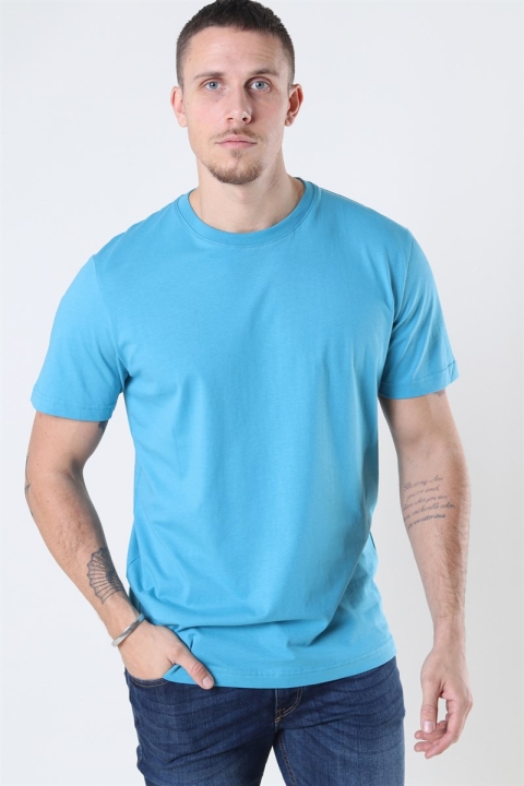 Selected Norman 180 SS O-Neck T-shirt Bluejay