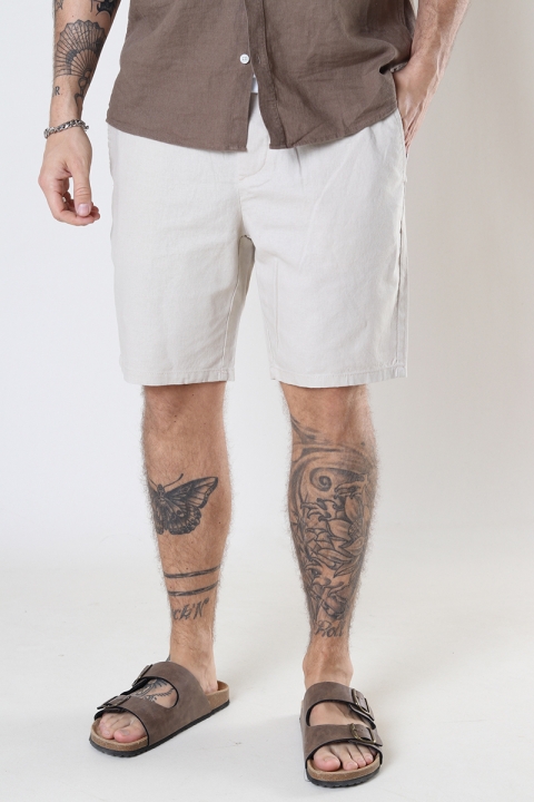 ONLY & SONS LINUS SHORTS LINEN MIX 1824 Silver Lining