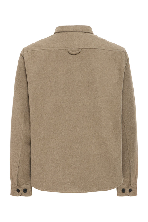 Solid Tam Overshirt Bungee Cord Melange