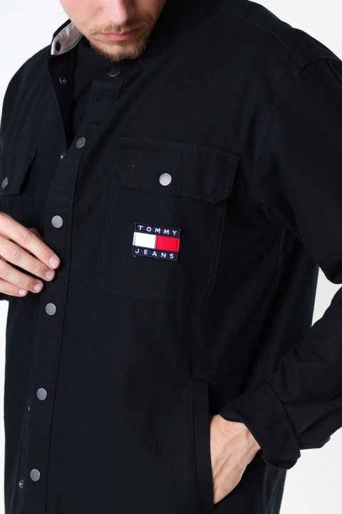 Tommy Hilfiger TJU FADED FLAG OVERSHIRT Black