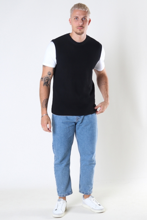 ONLY & SONS ONSWEB LIFE STRUCTURE VEST KNIT Black