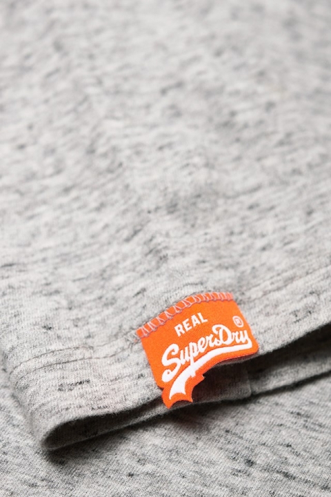 Superdry O L Eng'D Baseball L/S T-shirt Varsity Silver Grit