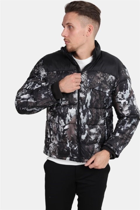 Only & Sons Bertil Puffer Jacka Black Print