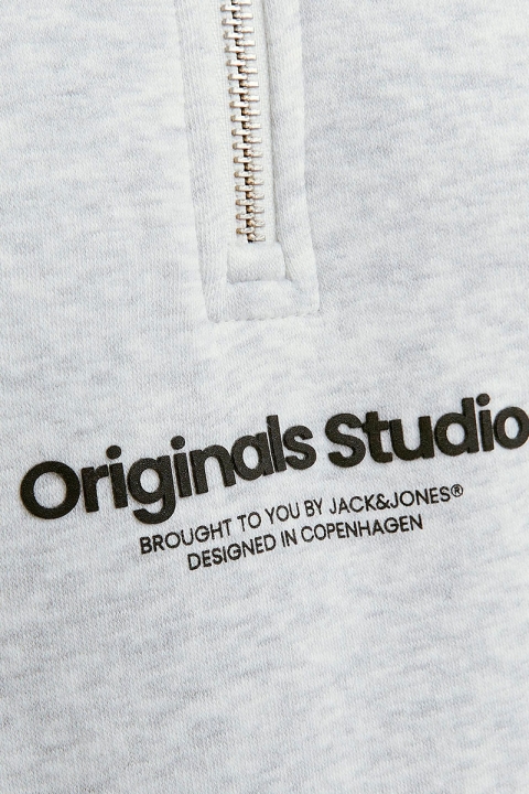 Jack & Jones Vesterbro Sweat Half Zip White Melange