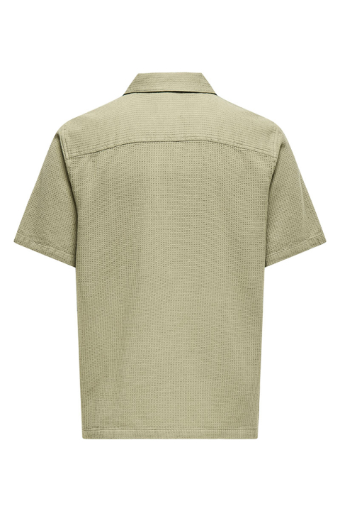 ONLY & SONS Bertil Waffle SS Resort Shirt Twill