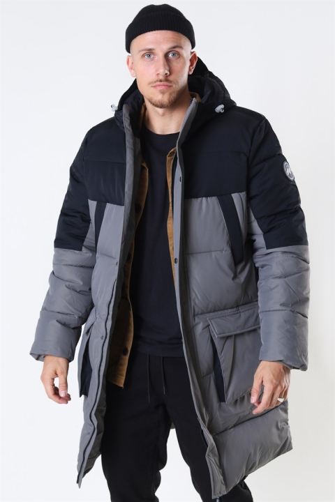 Urban Classics Puffer Parka Jacka Asphalt/Black