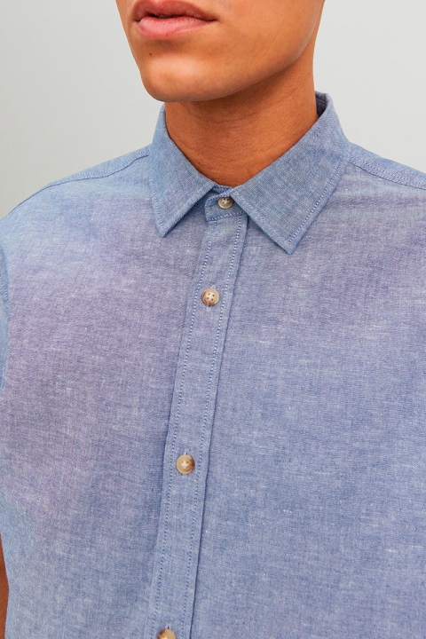 Jack & Jones Summer Linen Shirt SS Faded Denim