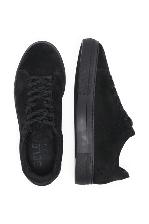 Selected David Chunky Suede Sneaker  Black w. Black