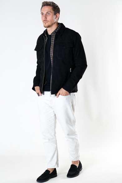 Clean Cut Copenhagen Carl Suede Jacket Black