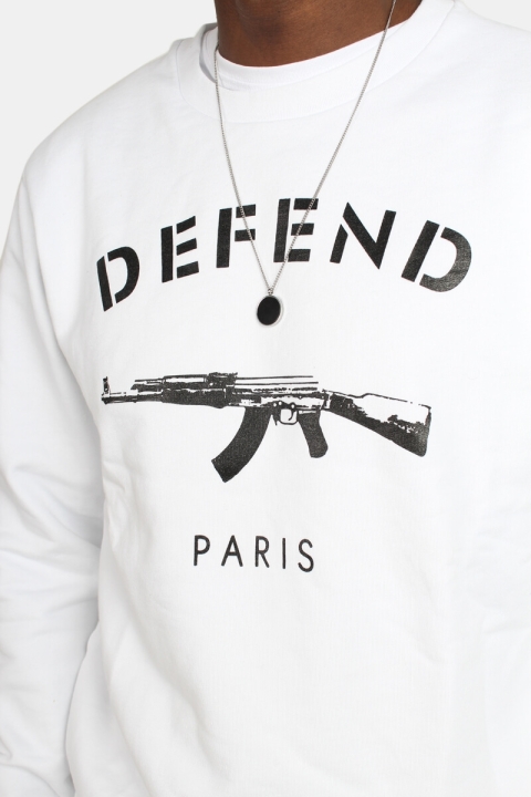 Defend Paris Paris Crew Tröja Crewneck White 