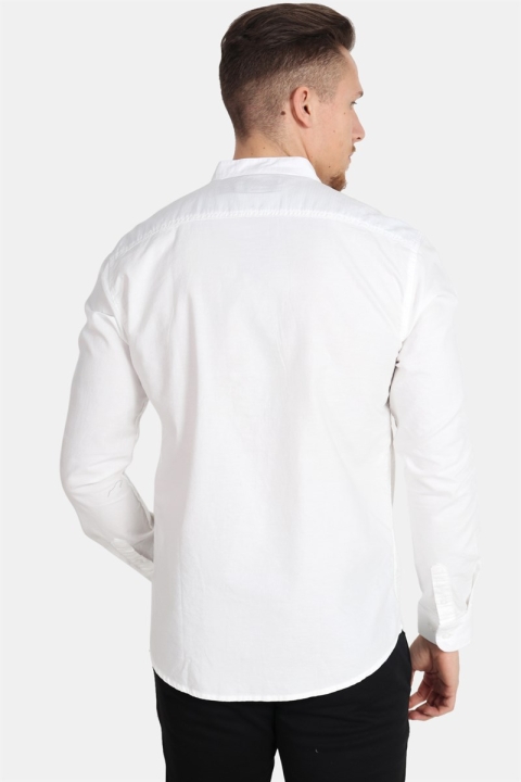 Kronstadt Johan Oxford Henley Dyed Skjorta Off White