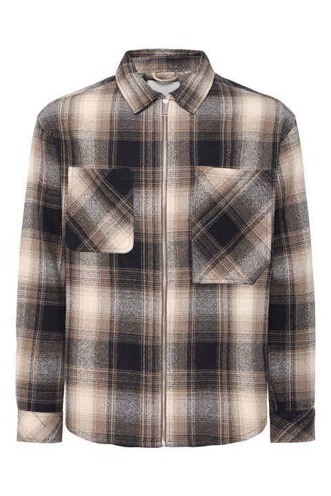 Solid Rikki Woven LS Shirt Slate Black