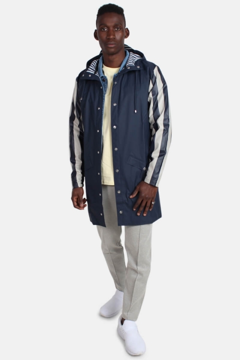 Rains LTD. Long RegnJacka Distorted Stripes