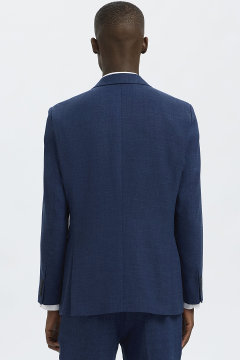 Selected Oasis Linen DB Blazer Dark Navy