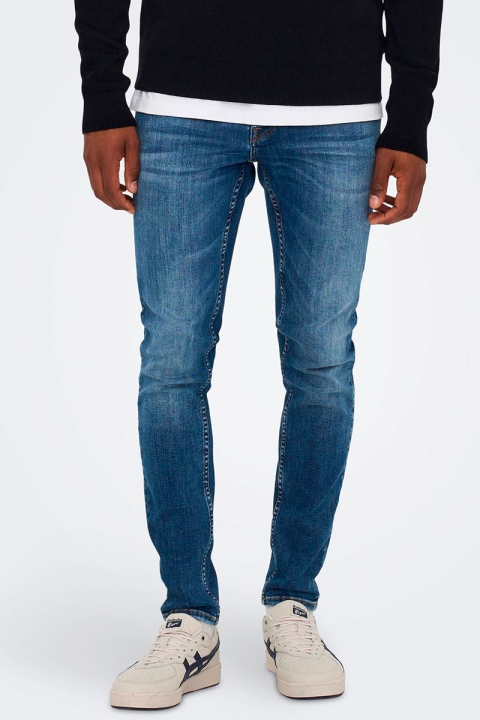 ONLY & SONS ONSWARP SKINNY BLUE 3229 JEANS NOOS Blue Denim