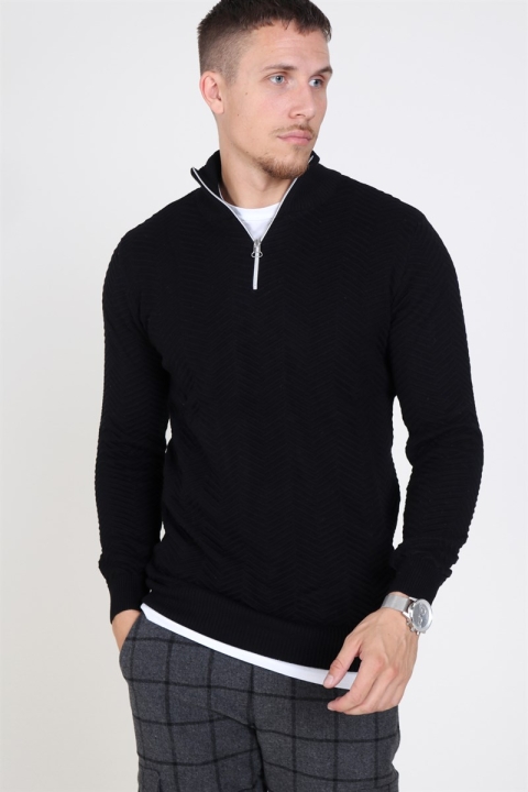 Kronstadt Carlo Half Zip Sticka Black