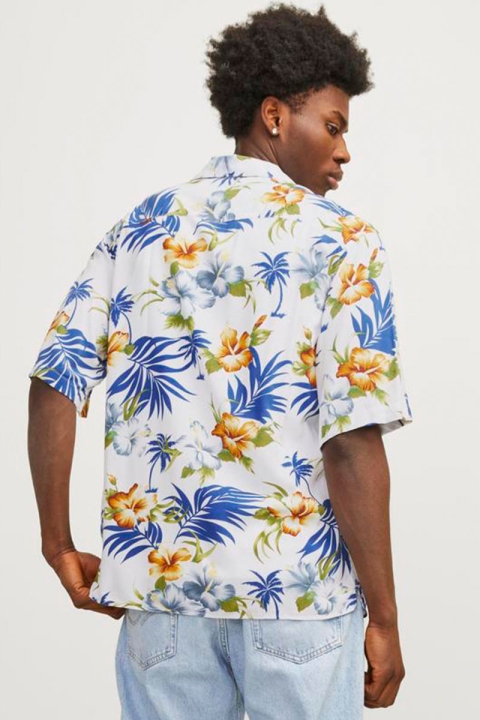 Jack & Jones Jeff AOP Resort Shirt SS Cloud Dancer