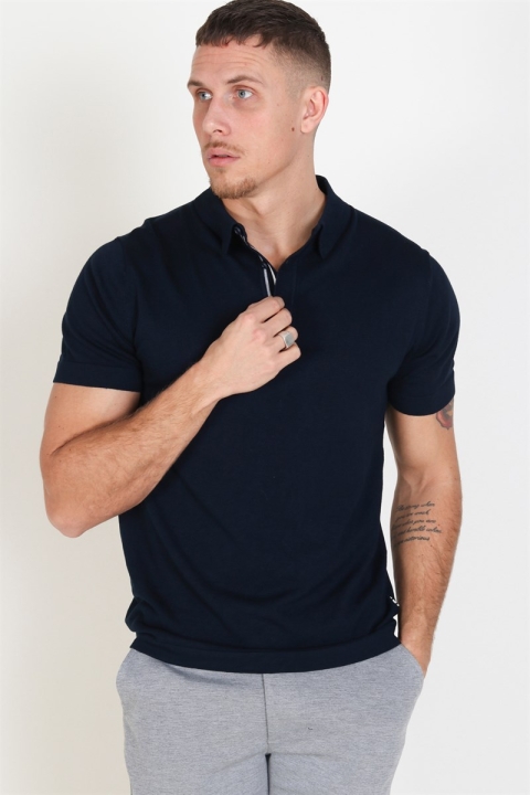 Tailored & Originals Mont Polo SS Sticka Insignia Blue 