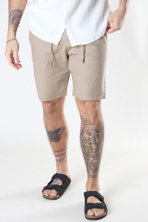 ONLY & SONS ONSLEO SHORTS LINEN MIX GW 9201 NOOS Chinchilla