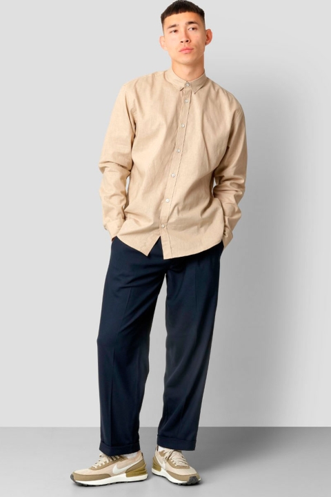 Clean Cut Copenhagen Cotton Linen Skjorta Khaki