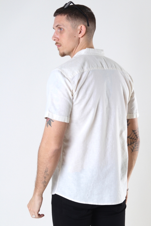 Clean Cut Copenhagen Cotton / Linnen Shirt S/S Ecru