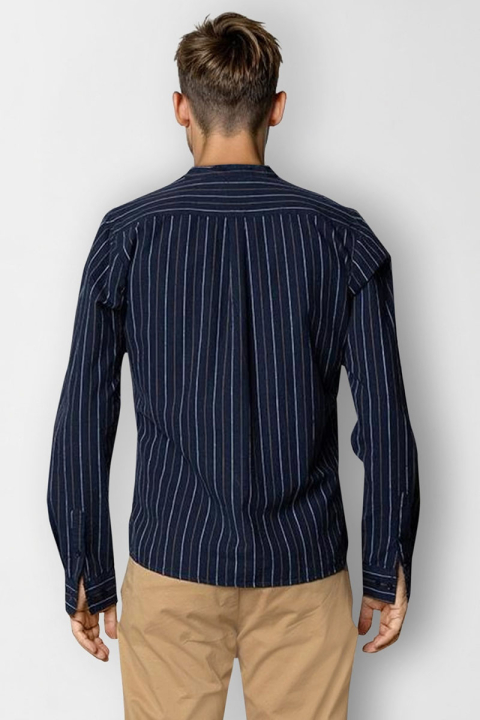 Clean Cut Copenhagen Ran Mao Shirt L/S Navy Stripe