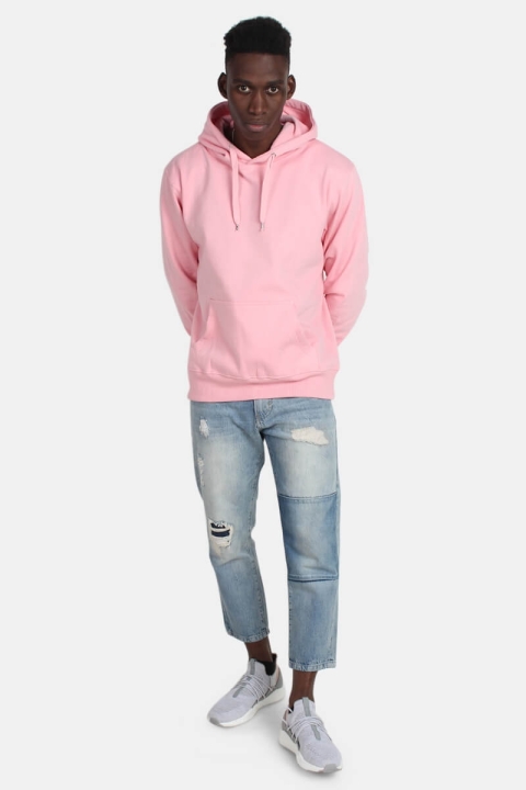 Basic Brand Hooded Tröja Light Red