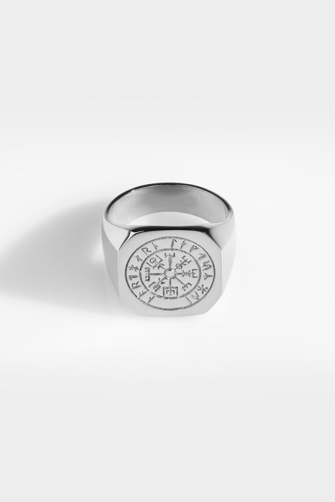 Northern Legacy Oversize Vegvisir Ringa Silver