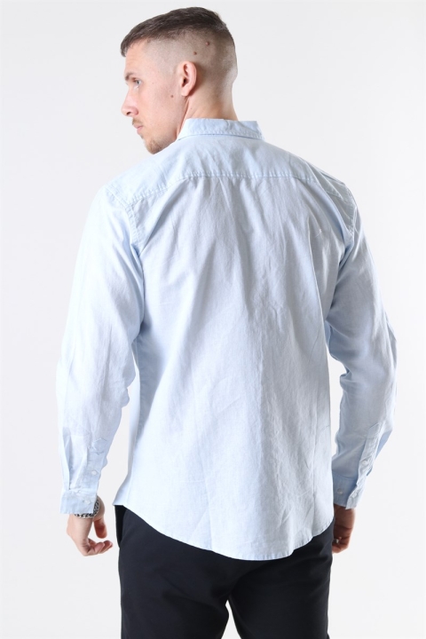 Clean Cut Copenhagen Cotton Linen Skjorta Sky Blue